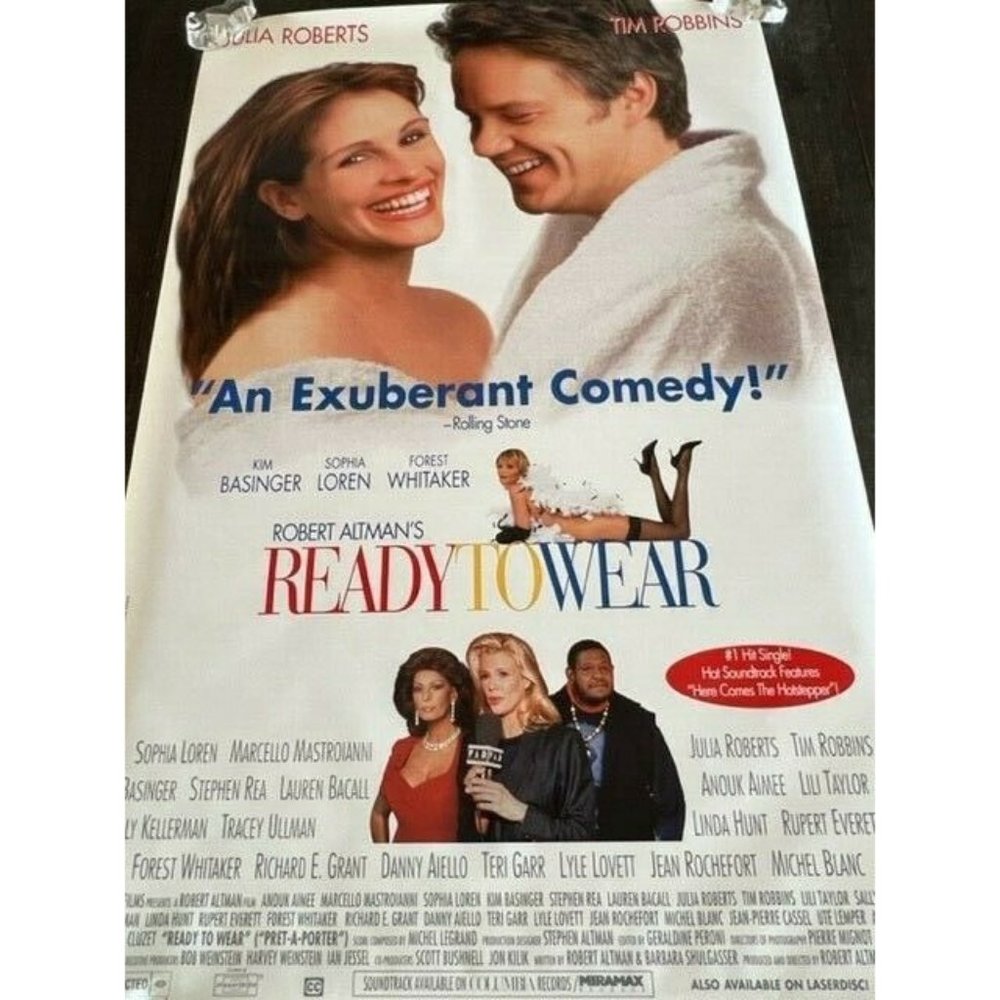 Movie Theater Cinema Poster vtg Lobby Card 1994 Ready to Wear Julia Roberts Rea